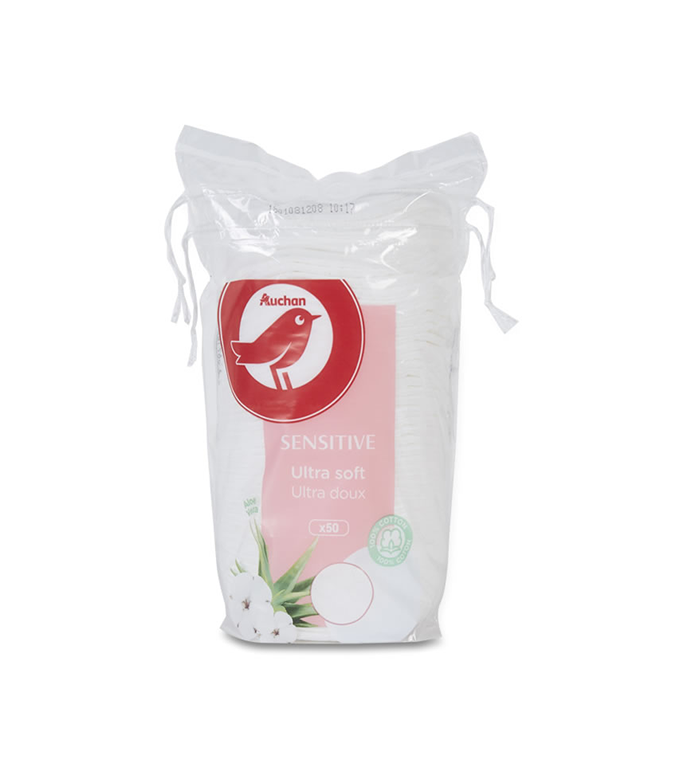 Auchan owale baweąniane z aloesem